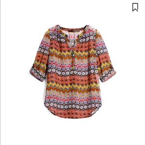 Zieler split neck blouse